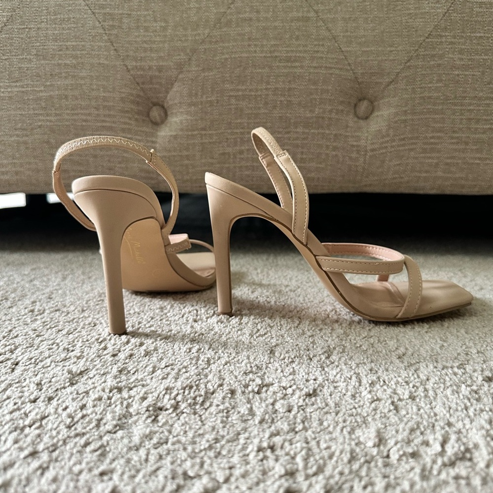 Anne Michelle Tan Strappy Heels